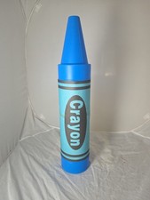 VINTAGE 28  Blue Crayon Coin Bank Piggy Bank Handi Craft Company W/ Stopper