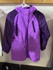 Lands End Girls Winter Jacket Squall Size XL 16 Pink Waterproof Grow a Long Coat