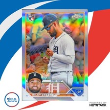 2023 Topps Chrome Riley Greene #182b SP Signing Variation Detroit Tigers