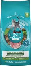 Purina ONE Natural, Low Fat, Weight Control, Indoor Dry Cat Food, 22 lb. Bag.