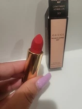 Gucci Rouge À Lèvres Matte Lip Colour 501 Constance Vermillon Red  NIB