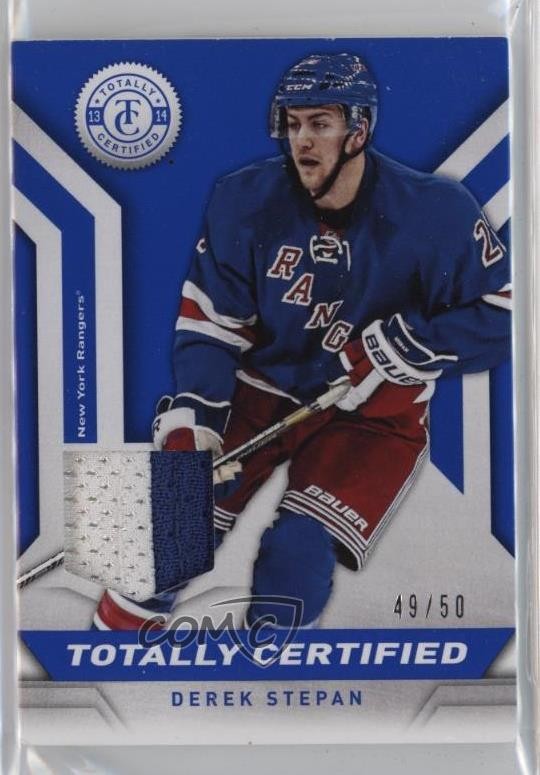 2013-14 Totally Certified Materials Blue Prime 49/50 Derek Stepan #TC-DST 0c6