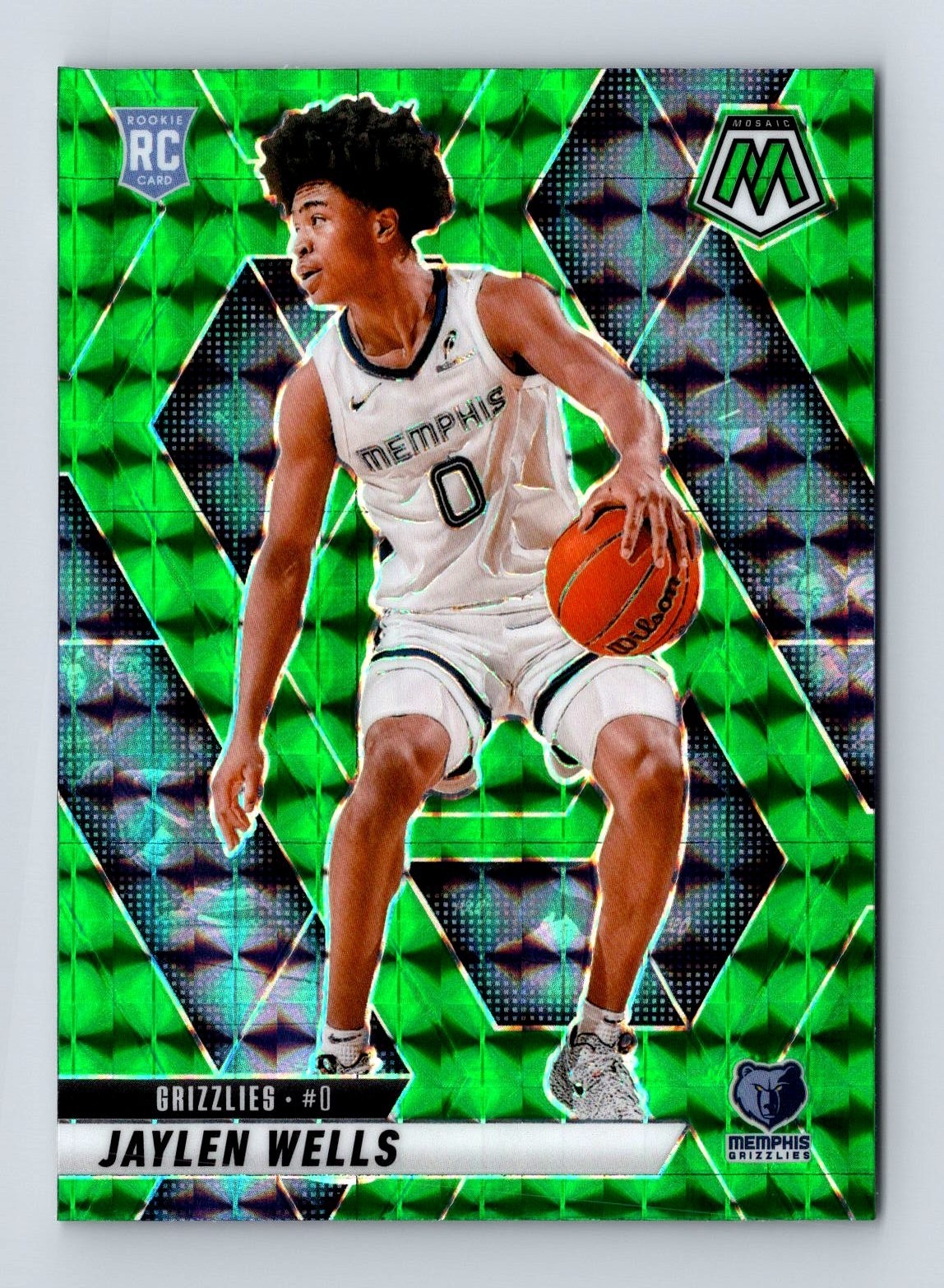 2024-25 Panini Mosaic - Rookies Jaylen Wells #240 Green Mosaic Prizm (RC)