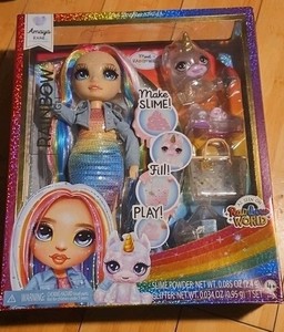 Rainbow High Amaya Raine Shimmer Doll with Pet & Accesory Slime Kit~NIB