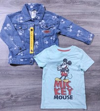Mickey Mouse Denim Jacket and Shirt Boys Girls Size 5 Disney World Kids