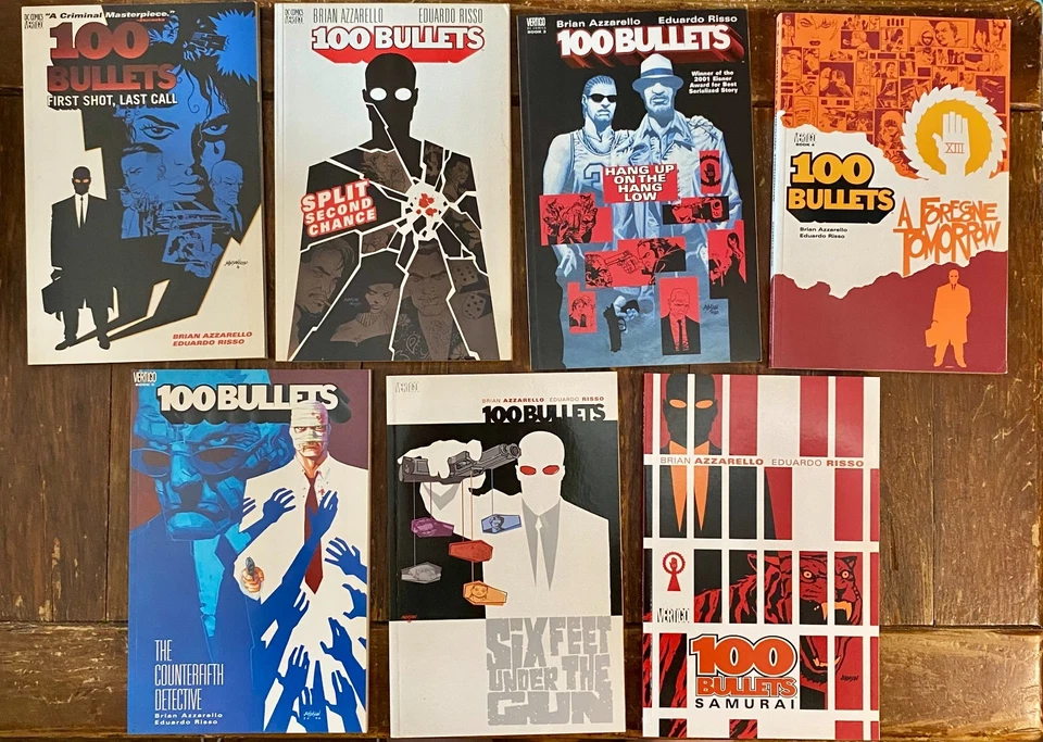 100 BULLETS 完整 TPB 批量 💥 | AZZARELLO/RISSO 犯罪 EPIC | VERTIGO | BANG! — 第 2/4 张图片