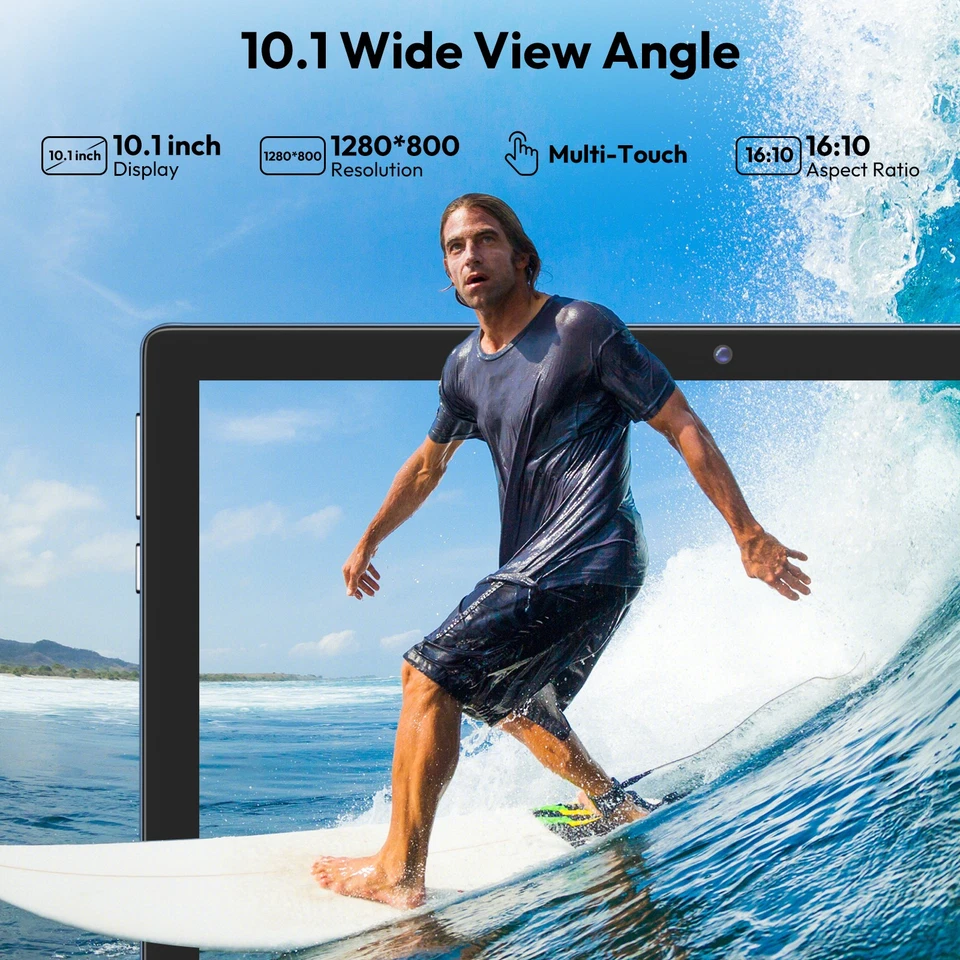 Tablet 10 Zoll Android 15: 2025 Neueste 6000mah Penta-Core 8GB RAM+64GB 1TB TF - Bild 4 von 4