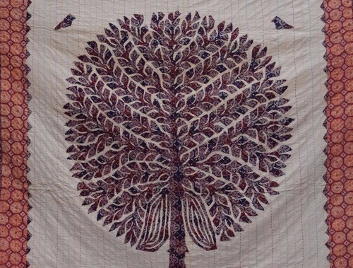 Manta Manta Bordada Kantha Patchwork King Throw Hecha a Mano 225x275cm - Imagen 6 de 52