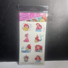 10 Packs 8 Disney Ariel Mermaid Princess Tattoos 8 squares Party Favors