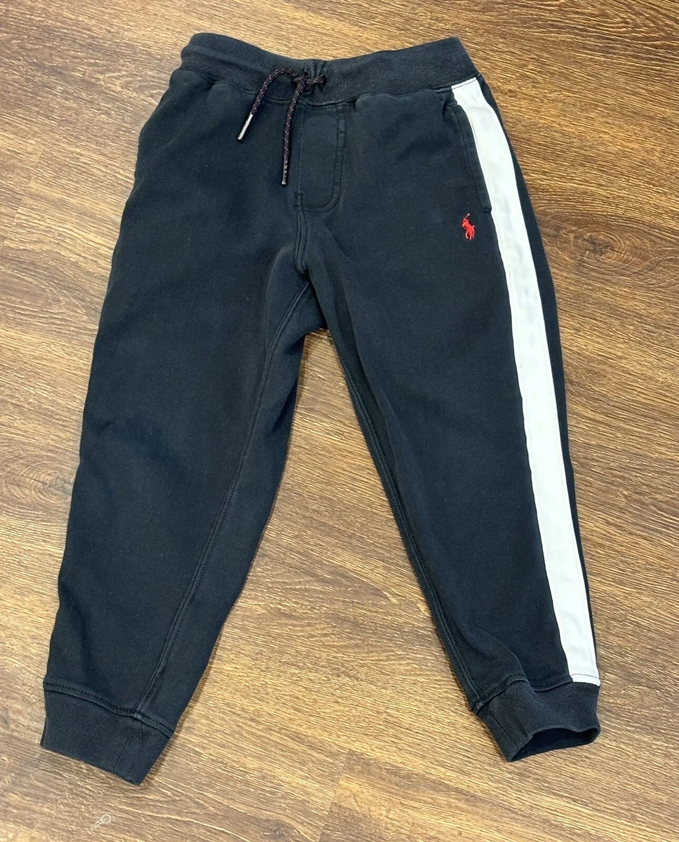 Blue sweatpants hotsell with red stripe