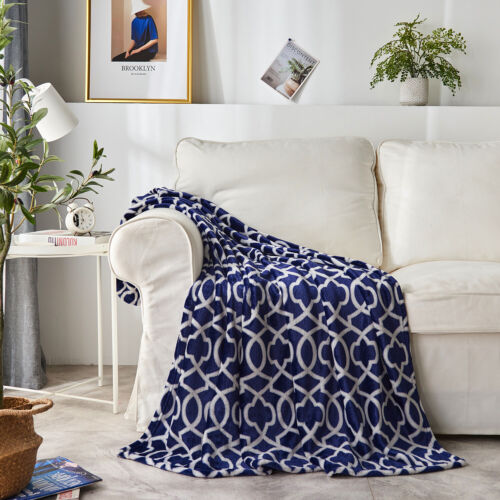 Flannel Fleece Blanket Soft Plush Sofa Couch Cozy Bed Throw Blanket Reversibe - Picture 74 of 77