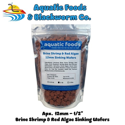 12mm - 1/2" Brine Shrimp & Red Algae Sinking Wafers for Bottom Feeders. WL - Picture 12 of 13