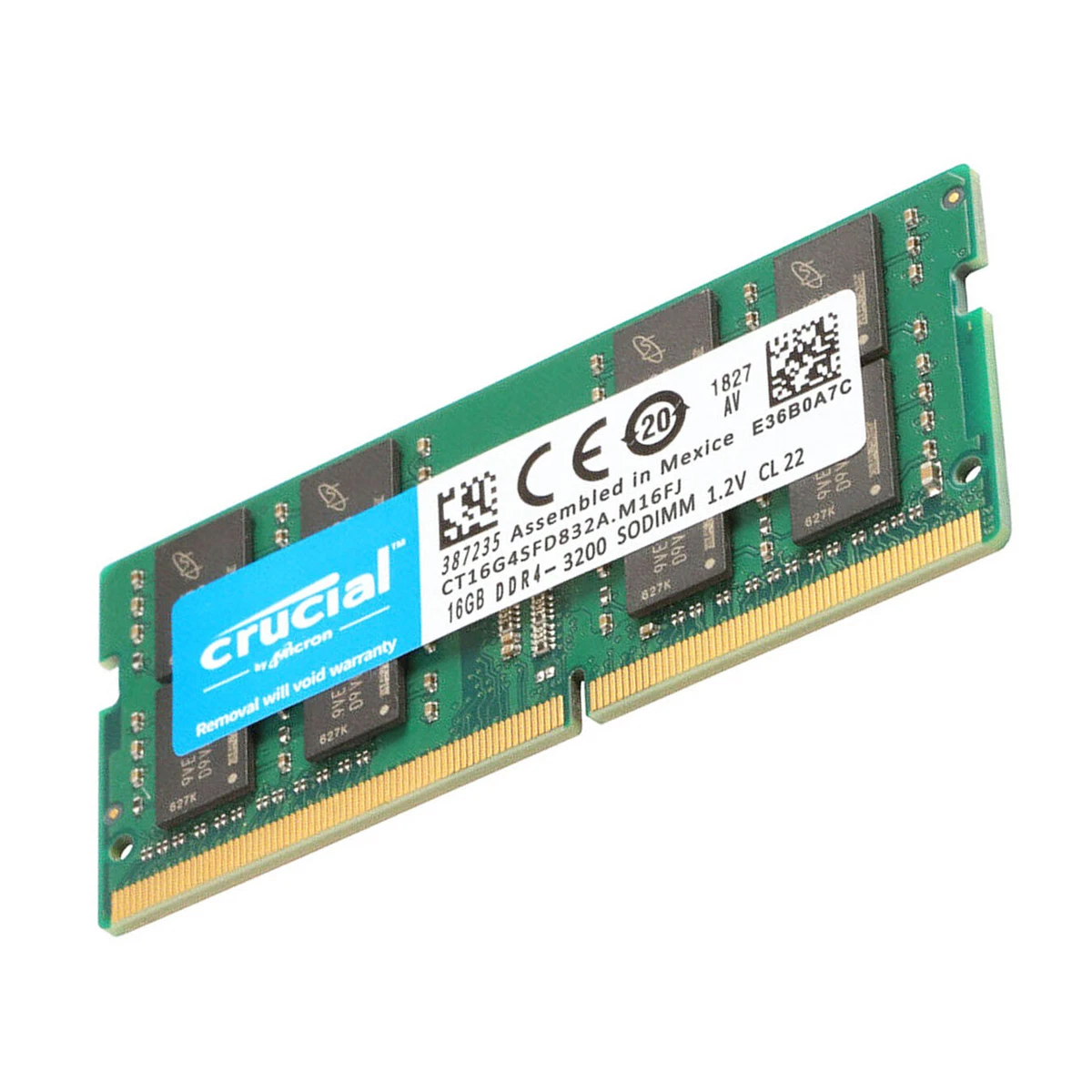 Crucial 16GB CT16G4SFD832A DDR4 3200MHz SODIMM PC4 25600 Laptop