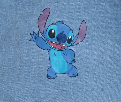 JEANS DENIM DISNEY LILO STITCH Angel Scrump adornados pierna ancha talla 20 - Imagen 3 de 5