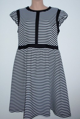 White Striped Dress Size UK 