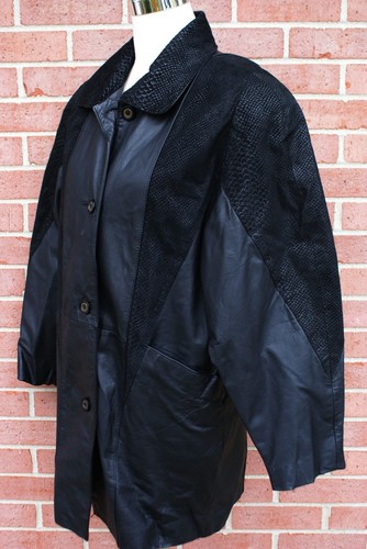 Jaqueline Ferrar Women's Black Leather Jacket Coat Size Small - Picture 2 of 6