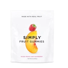 Simply Fruit Gummy Bites Peach Raspberry 2 Pack Delicious Snack Treat Kosher NEW