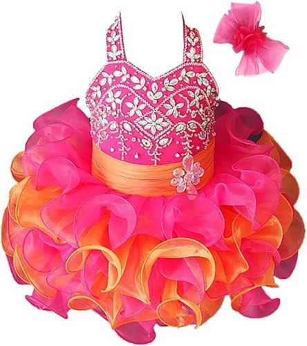 Jenniferwu Baby Toddler Infant Girl Pageant Party Formal Dress Handmade 3-6M
