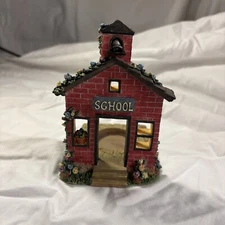 School House Ceramic Votive Tea Light Candle Holder Needs Tea Light or Volatile