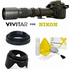 VIVITAR 500MM TELE PRESET ZOOM LENS FOR NIKON D3000 D3100 D3200 D5000 D5100 D90