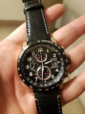 Citizen AT8126-02E Men's Radio-Controlled Black Dial Chrono Watch | eBay