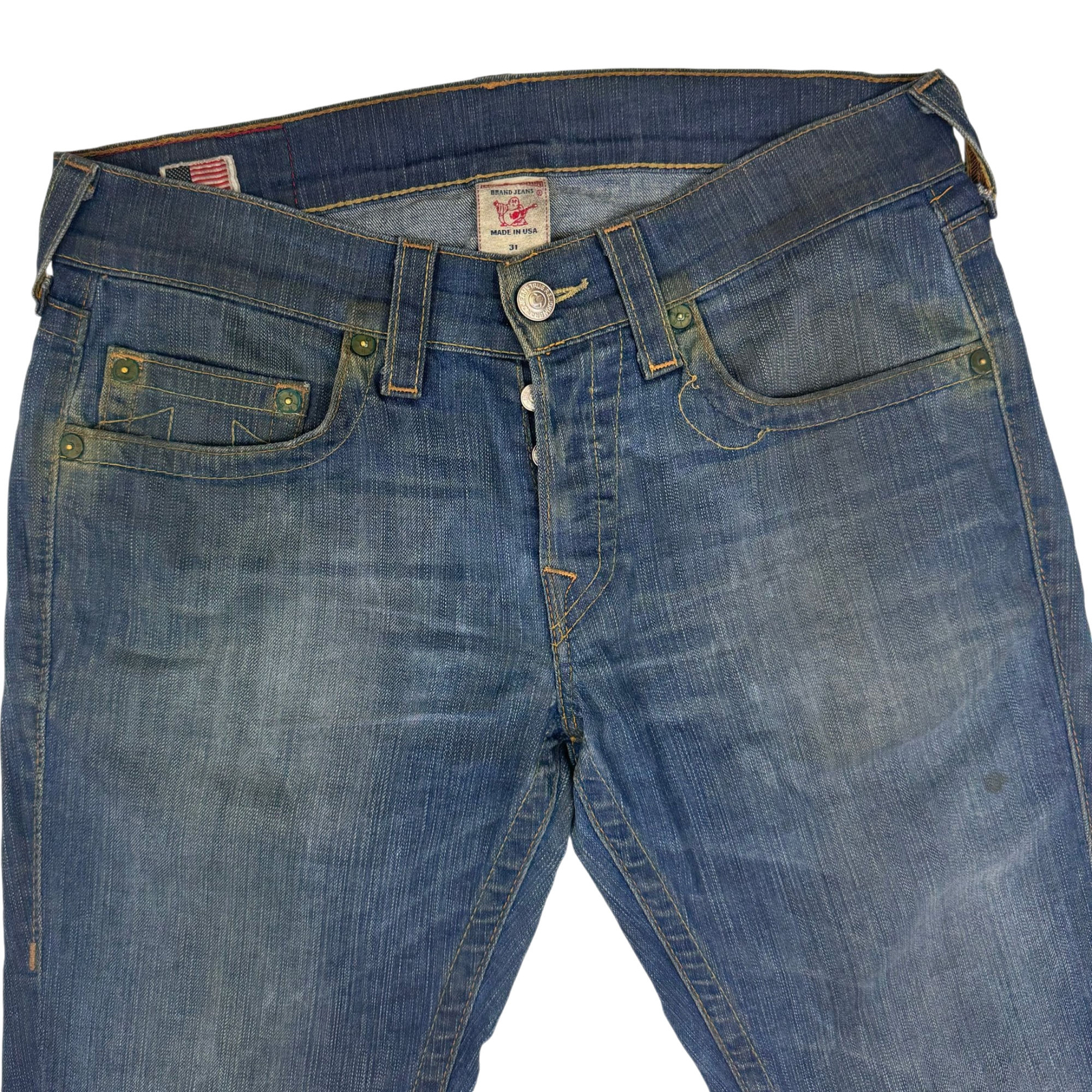 True Religion Rocco Men's Straight Jeans, Blue, Recommended Size 33 image 3