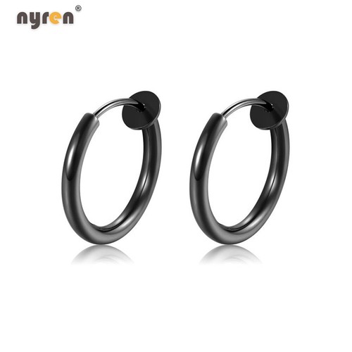 Multi Color Fake Piercing Earring Ring Hoop Ear Lip Nose Body Septum Piercing - Picture 8 of 27