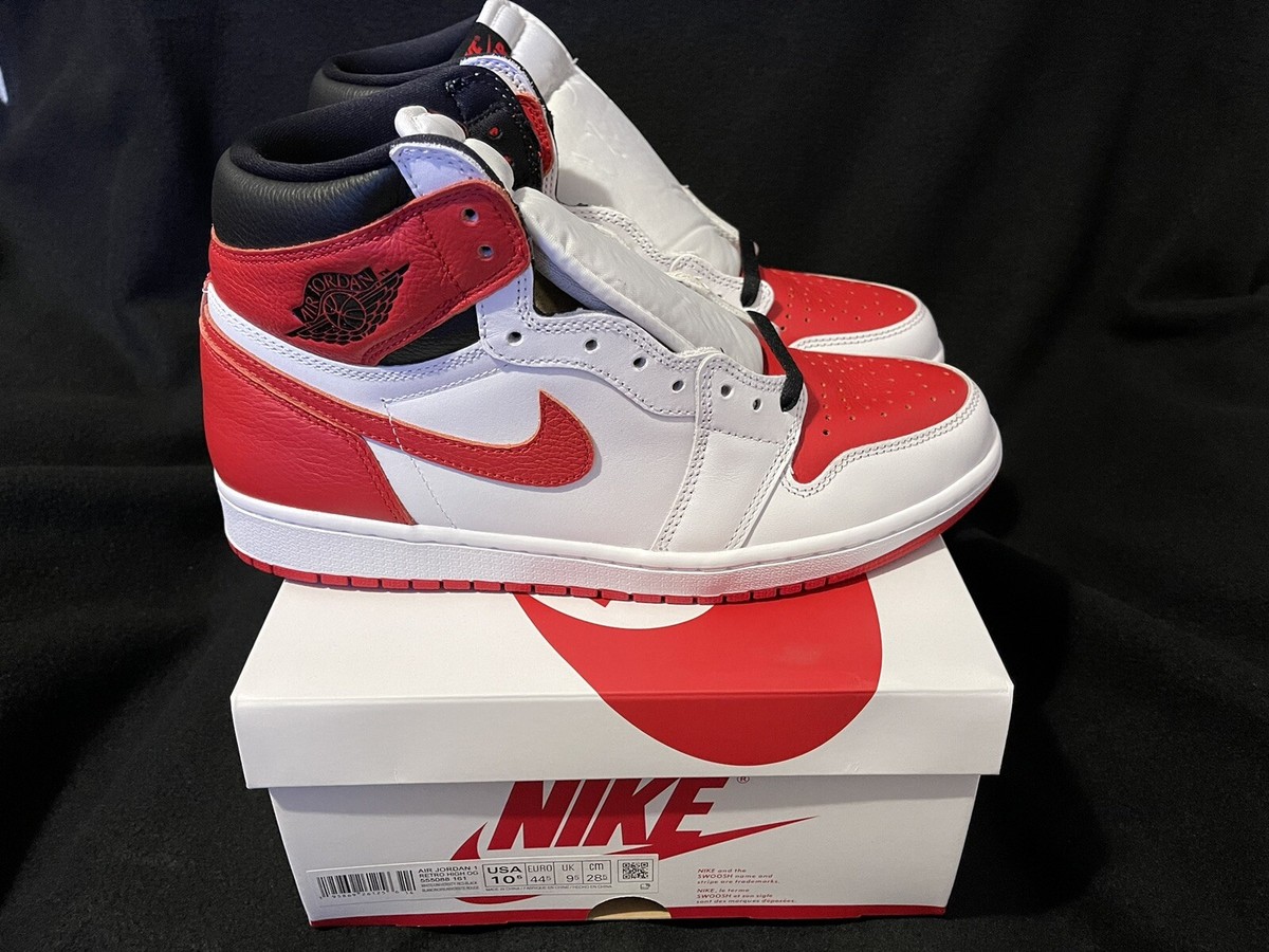 air jordan 1 high og white university red black