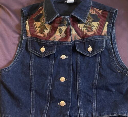 Rough Rider by Circle T Vintage Aztec Southwestern Vest—Size Medium