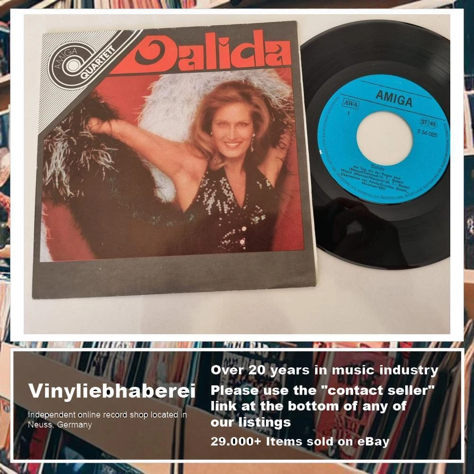 7" Single Dalida - Am Tag als der Regen kam Vinyl EP Amiga Quartett - Image 4 of 4