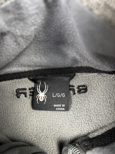Spyder 1/4 Zip Pullover Men's L Gray Sweater Casual Motorcycle Knit Stretch EUC - Bild 3 von 13