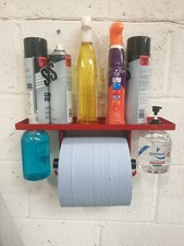  Blue Roll Paper Holder soap dispensers and storage area with bin bag holder