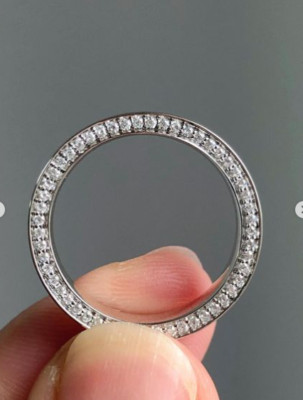 2Ct Round Cut Real Moissanite Full Eternity Wedding Band 14K White Gold ...