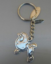 Silver tone poodle dog Keychain