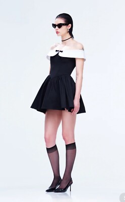 vale black off shoulder mini dress Finesse - Vale Off Shoulder Mini Dress - Black - Size M