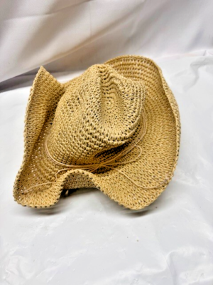 Beach by Flora Bella Crochet Straw Cowboy Hat - NWOT | eBay display picture 2