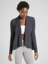ATHLETA NIRVANA TWO WAY WRAP SWEATER TOP WORK 416969 NWT XS