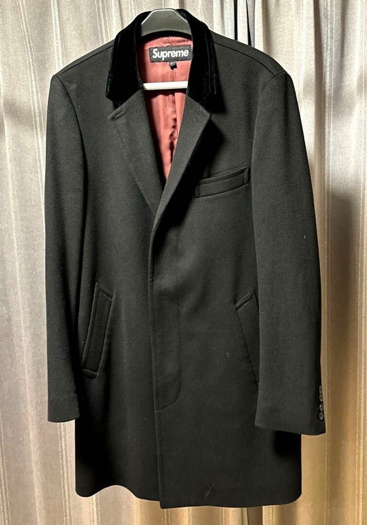 Supreme Wool Overcoat Loro Piana Navy S