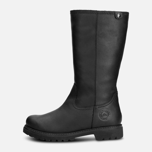 Panama Jack Mujer Bambina Encerado Botas de Cuero Negro | eBay