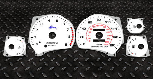 LOT OF 3X - Indiglo Glow Gauge Blue Dash For 90-99 Toyota Mr2 Turbo Usdm Cluster - Foto 2 di 3