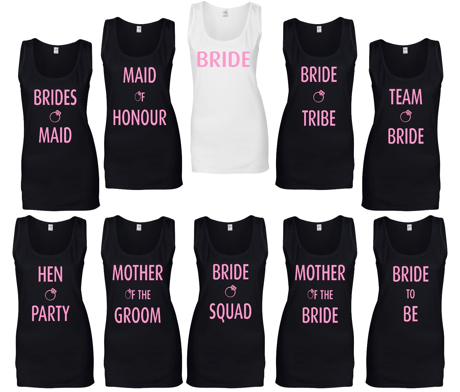 bride squad vest tops