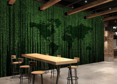 3D Green World Map ZHUA5396 Wallpaper Wall Murals Removable Self-adhesive Amy