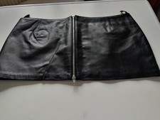 Echt Leder Rock Micro Mini v. Crazy outfits schwarz US  Gr. 22 = 52  durchg. RV