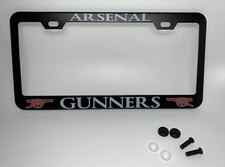 Black Arsenal The Gunners License Plate Frame Custom Made Of Powder Coated Metal