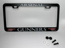 Black ARSENAL The Gunners License Plate Frame Custom Made of Powder Coated Metal