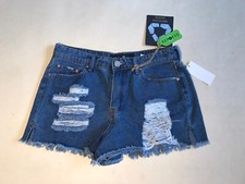 Indigo Rein Womens Distressed Denim S Shorts Sz 9 NWT