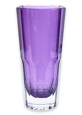 Jeff Leatham for Waterford Icon Purple Amethyst Lead Crystal Decorative 12'' Vase