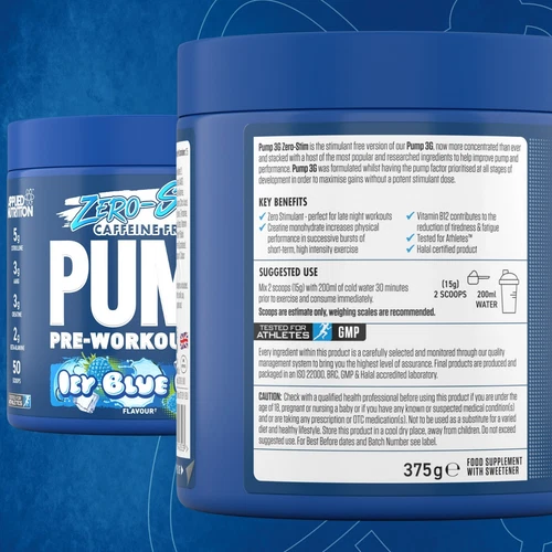 Stim Free Pre Workout Powder Pump 3G Creatine, Amino Acids, Vit B - 25 Servings