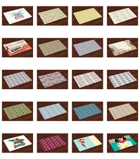 Ambesonne Vintage Pattern Placemat Set of 4 Fabric Place Mats for Table Decor