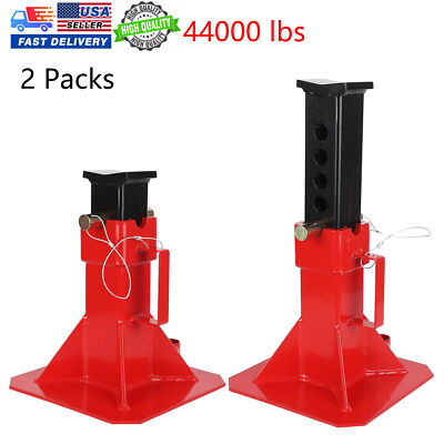 2 Packs Car Jack Stand Heavy Duty Pin Type Adjustable Height with Lock 44000 lbs